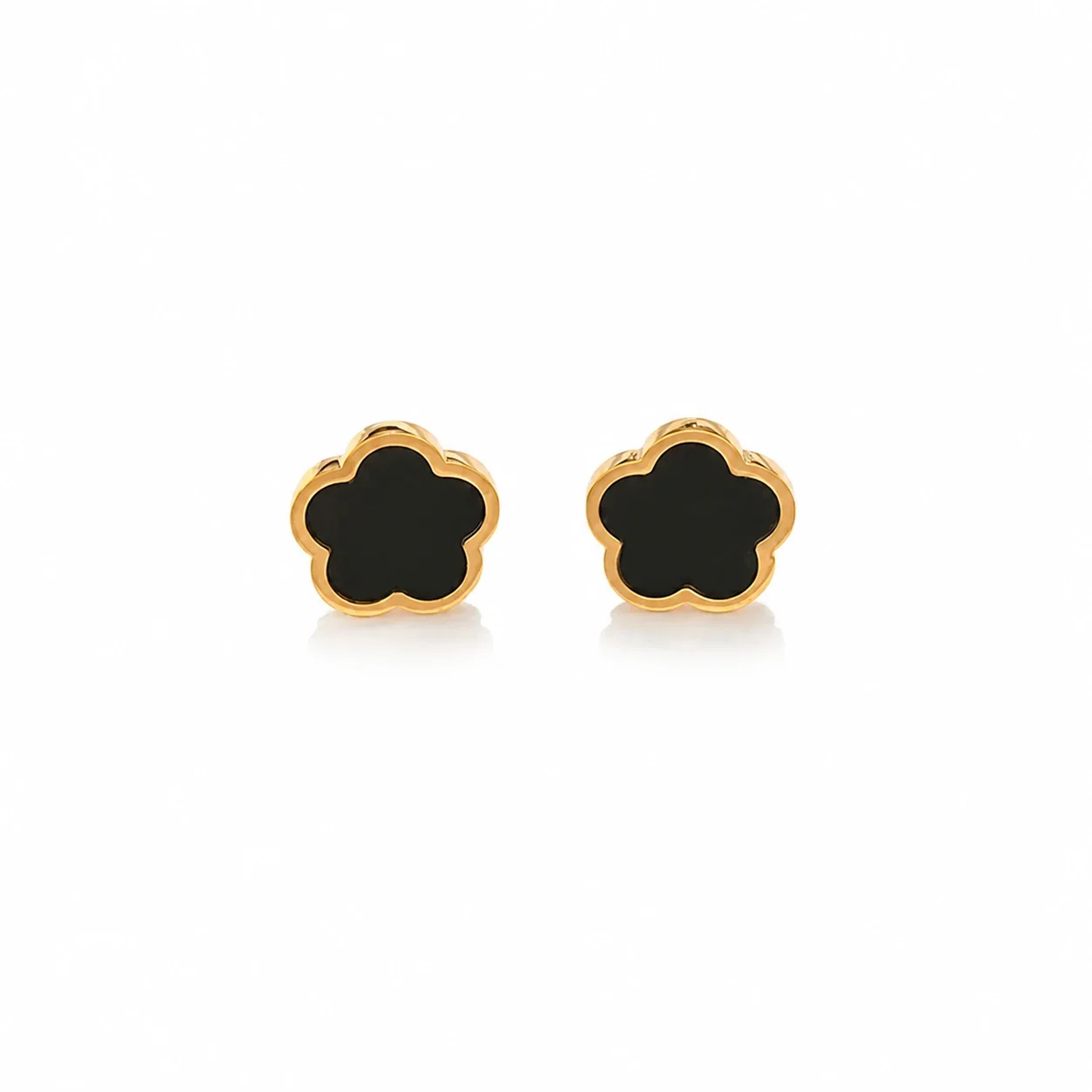 Foto del producto: Collar de Acero Inoxidable 316 Five Clover, Dorado con Incrustaciones - PVD
