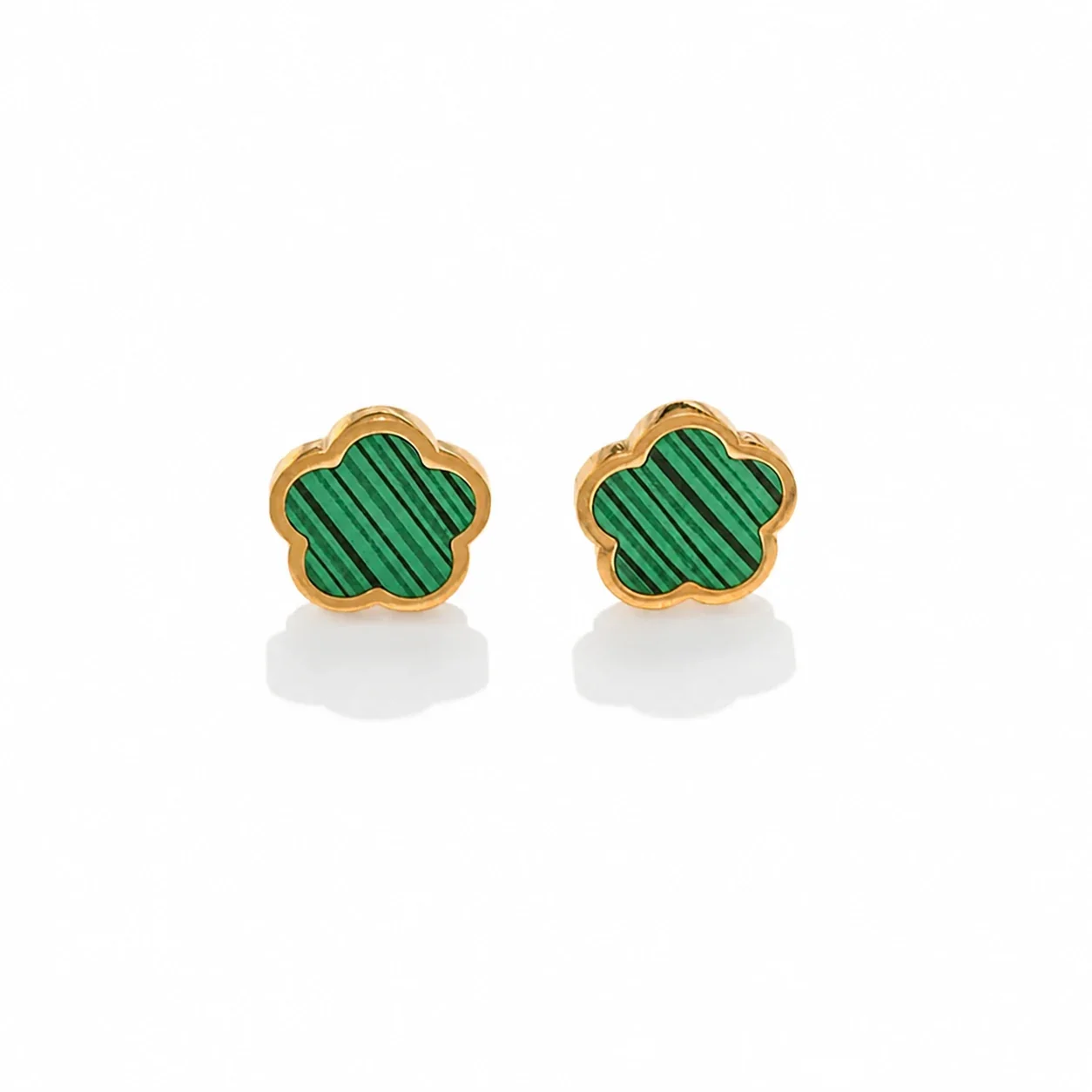 Foto del producto: Collar de Acero Inoxidable 316 Five Clover, Dorado con Incrustaciones - PVD