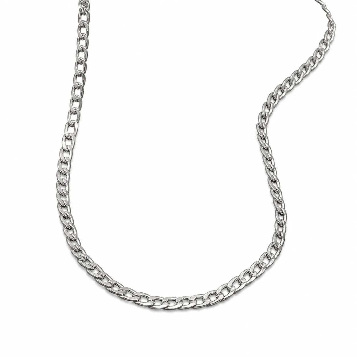 Bold Gold-Plated Stainless Steel Cuban Link Chain Necklace