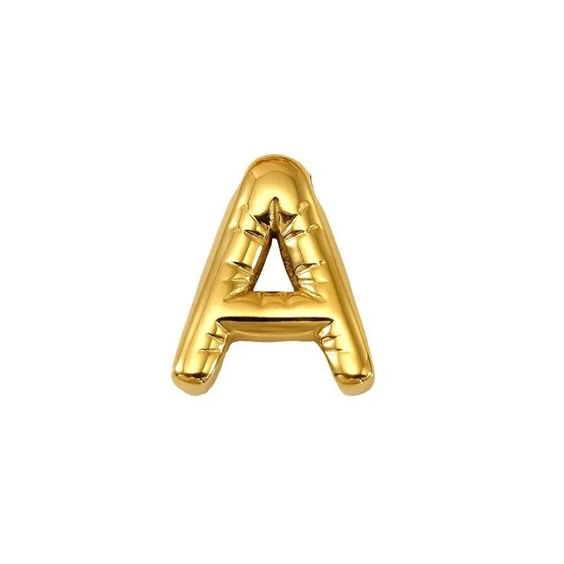 Verspielter Bubble-Letter Edelstahl-Anhänger in 18K Gold PVD