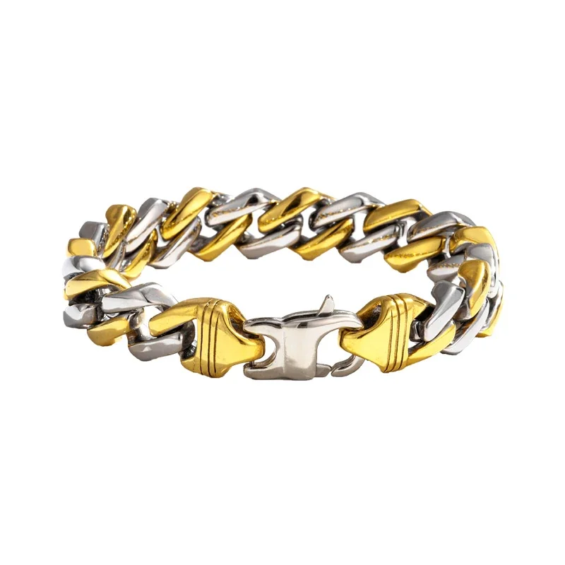 Bold 316 Stainless Steel Two-Tone Cuban Bracelet