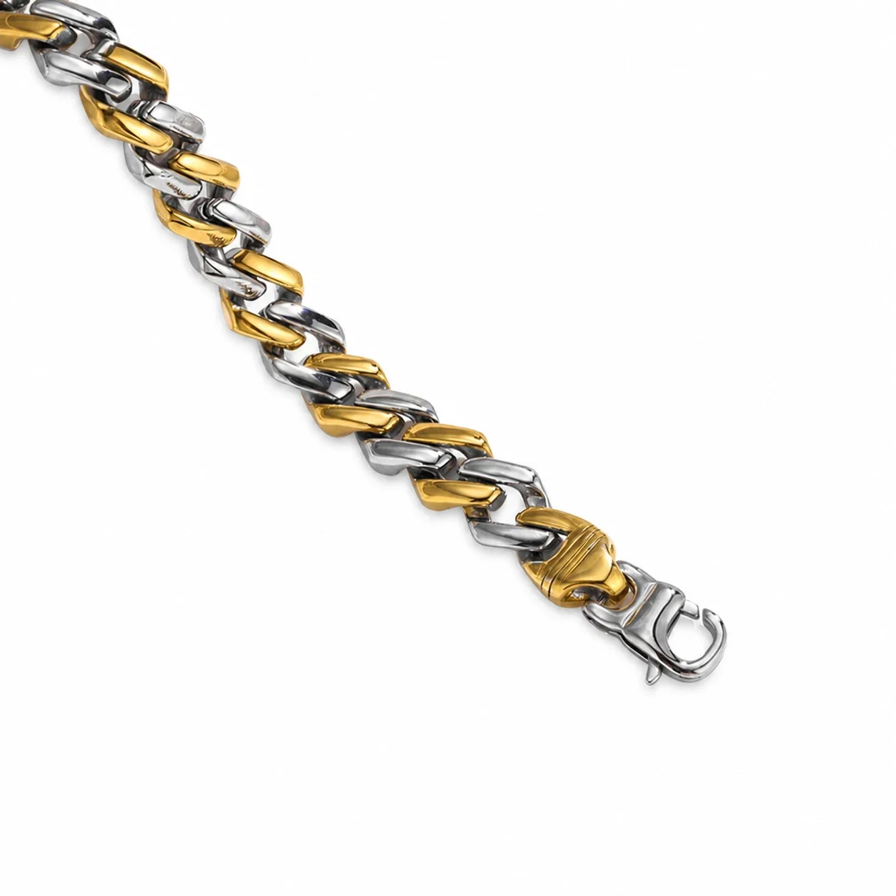 Bold 316 Stainless Steel Two-Tone Cuban Bracelet