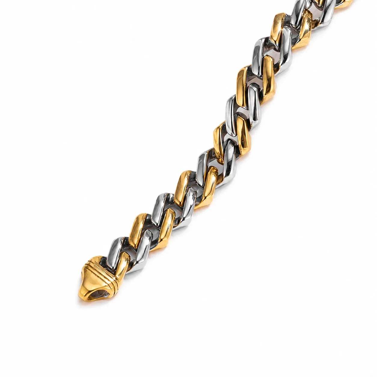 Bold 316 Stainless Steel Two-Tone Cuban Bracelet