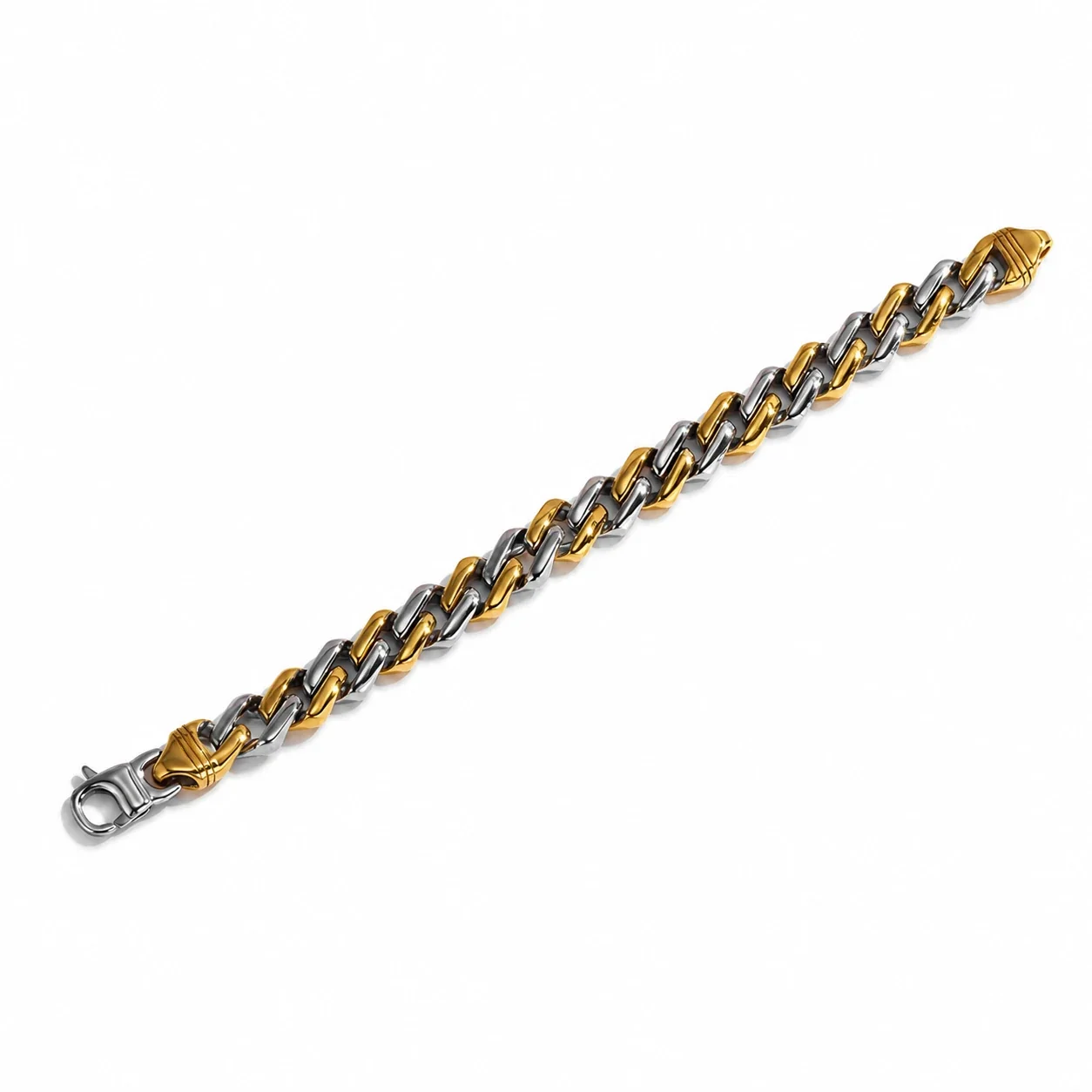Bold 316 Stainless Steel Two-Tone Cuban Bracelet