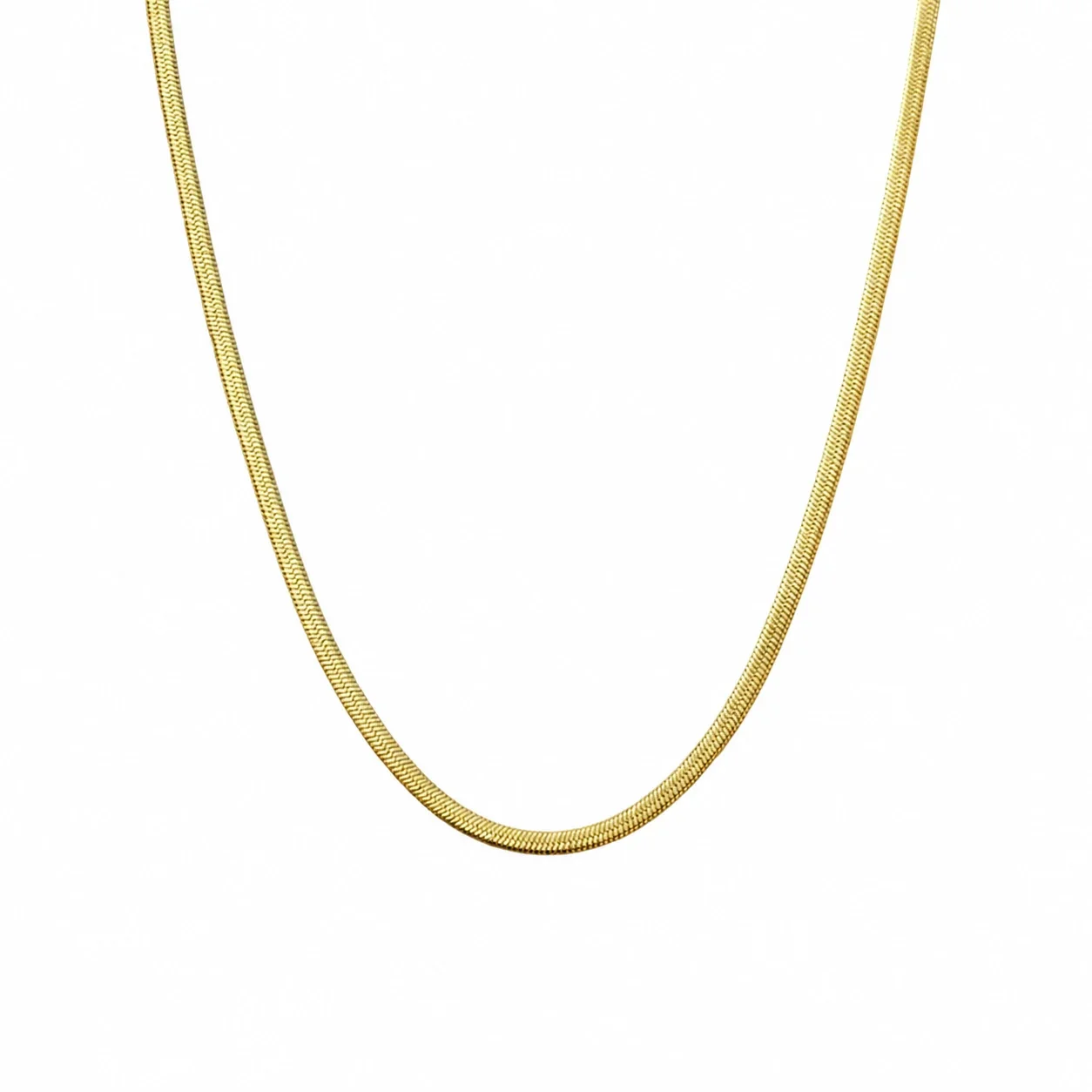 Architectural Stainless Steel Triangle CZ Pendant Necklace - Blade Chain