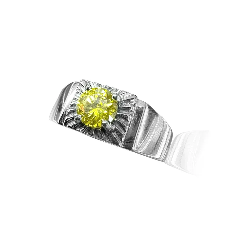 Bold 316 Stainless Steel Sunburst CZ Signet Ring