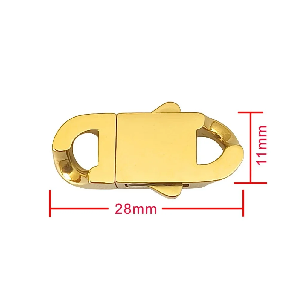 Polished Stainless Steel Rectangular Clasp Accessory