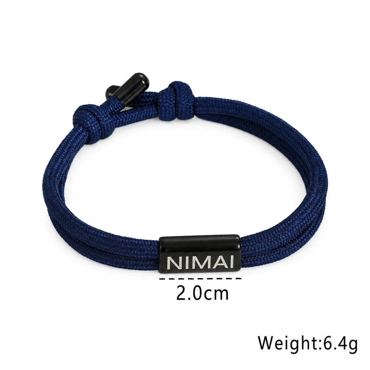 Foto do produto: Pulseira de Cordão em Aço Inoxidável com Fecho de Nó de Fio Duplo