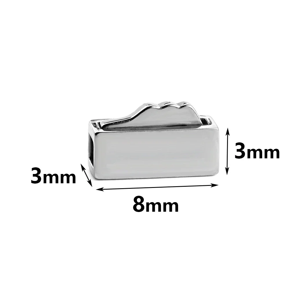 Polished Stainless Steel Slider Clasp for Tennis Chain - Small