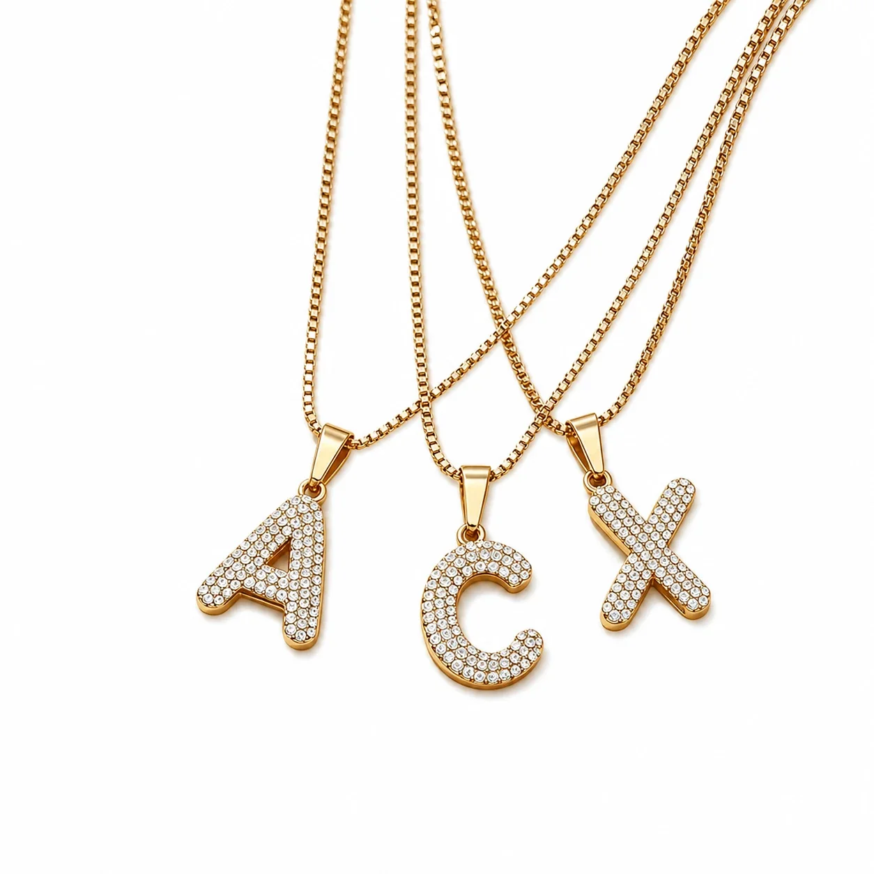 Gleaming 316 Stainless Steel Pavé CZ Pendant Necklace
