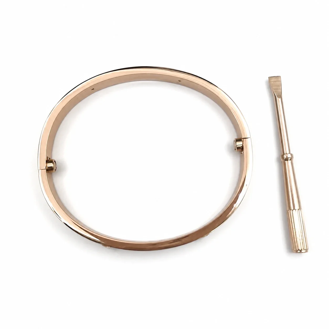 Polished 316 Stainless Steel Screw Bangle Bracelet