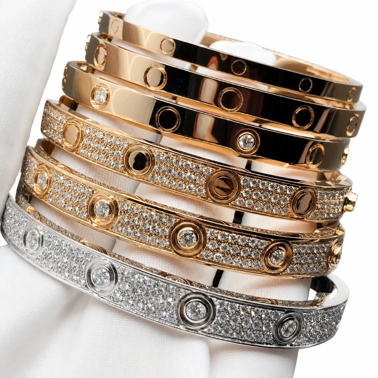 Polished 316 Stainless Steel Screw Bangle Bracelet