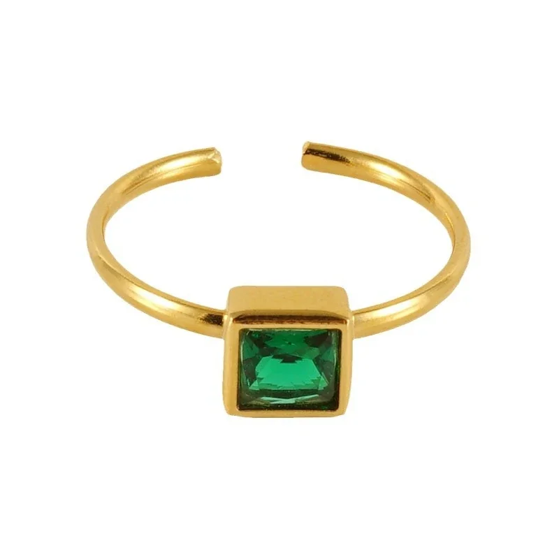 Playful 18K Gold-Plated Open-Front Heart Flower Ring