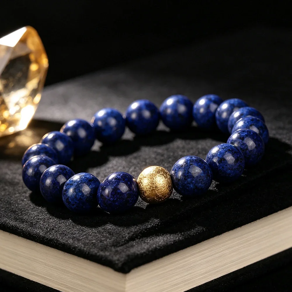 Bead Bracelet, Disc Charm, 18K Gold-Plated 316 Stainless Steel