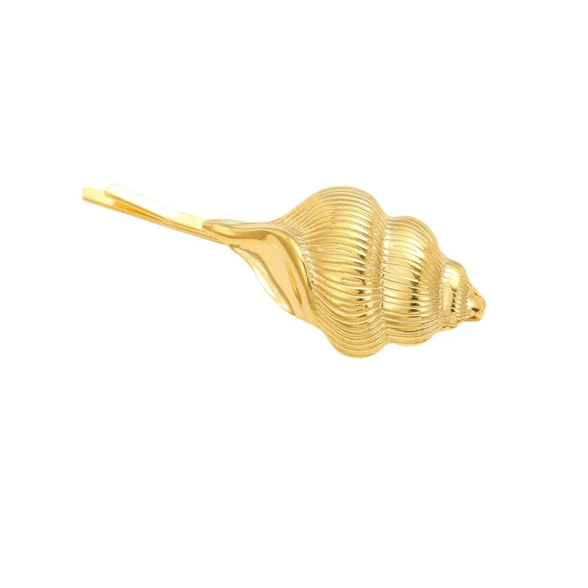 Seashell & Starfish Hair Clips, 18K Gold-Plated Stainless Steel