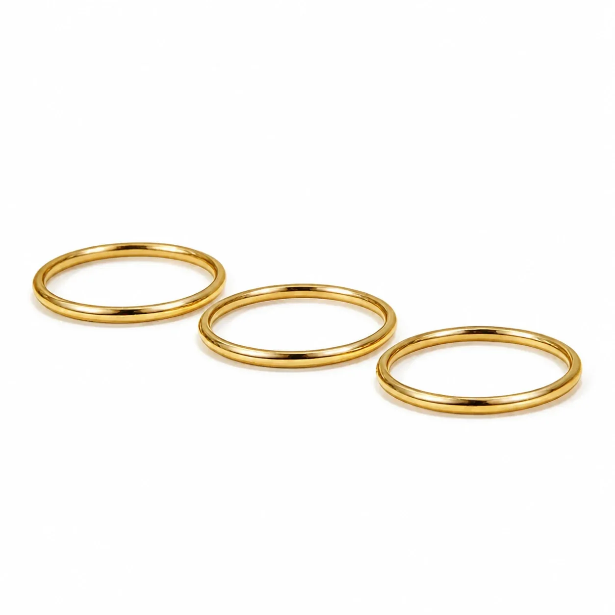Minimal Stainless Steel 1mm Polished Slim Band Ring