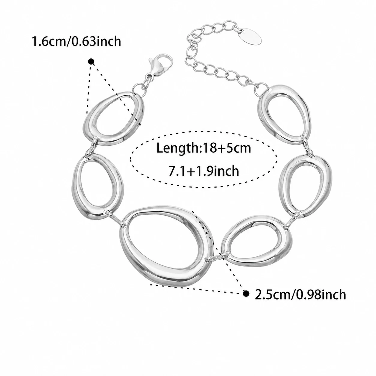 Oversized 18K Gold-Plated Oval Link 316 Jewelry Set - Two-Tone