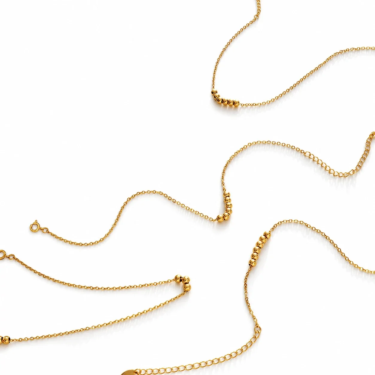 Delicate 316 Stainless Steel Gold Bead Anklet