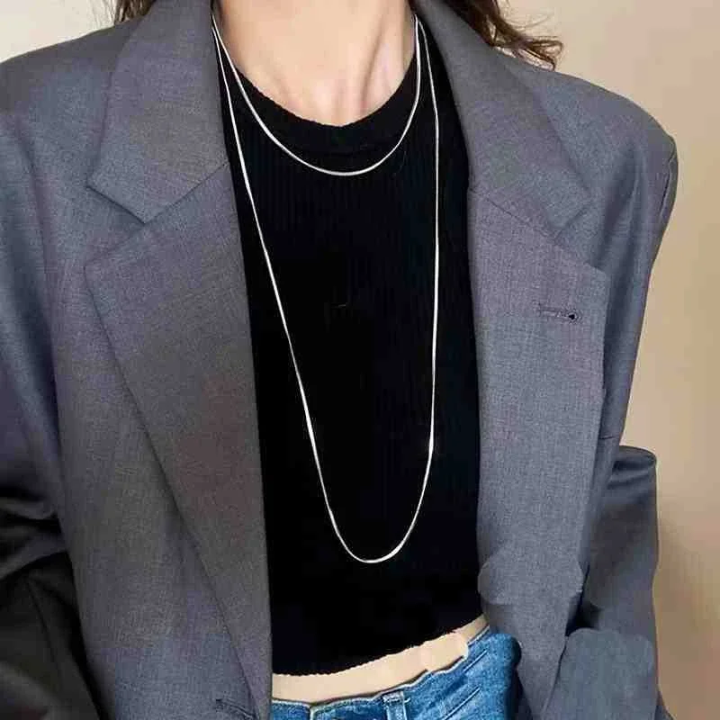 Foto prodotto: Snake Chain Necklace, 120 cm Long Layering Stainless Steel
