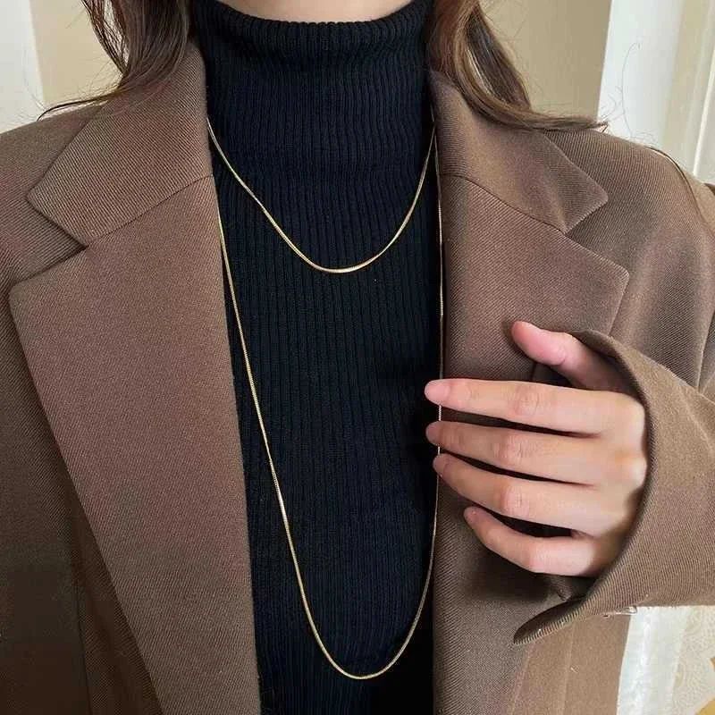 Foto prodotto: Snake Chain Necklace, 120 cm Long Layering Stainless Steel