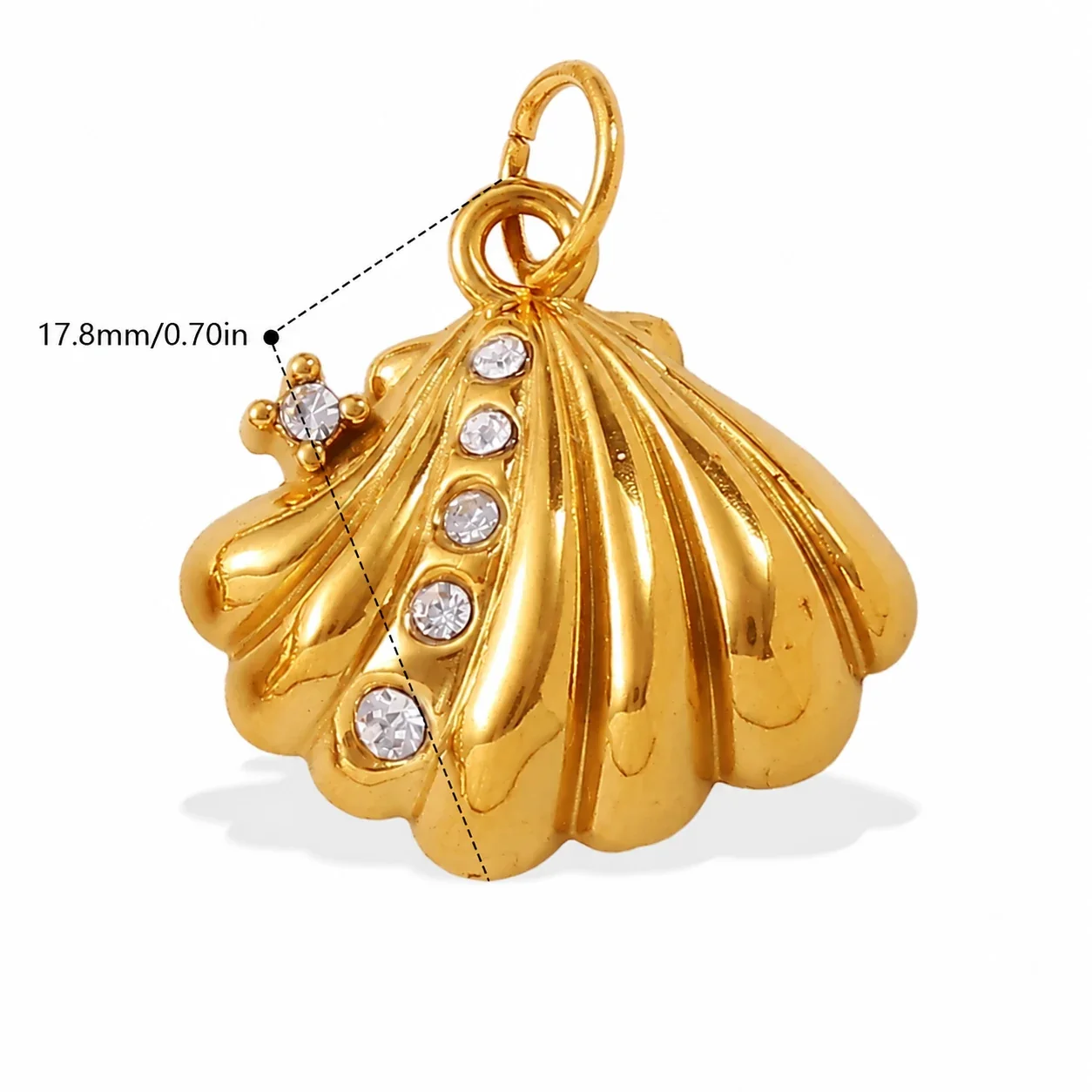 Photo produit : Sea Life Pendant Charms, Shell & Starfish, 18K Gold-Plated Steel