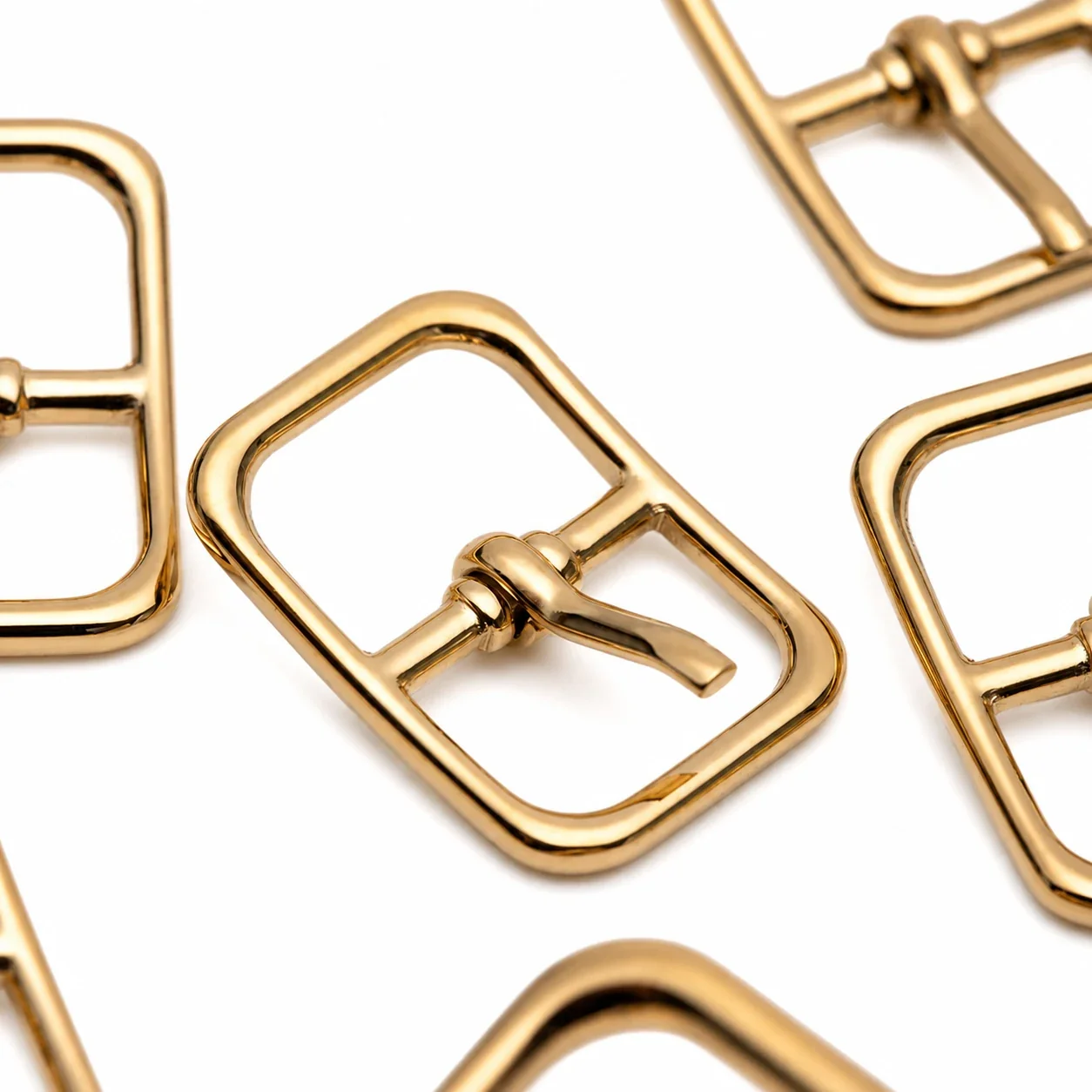 Polished Stainless Steel Rectangle Pin Buckle Accessory