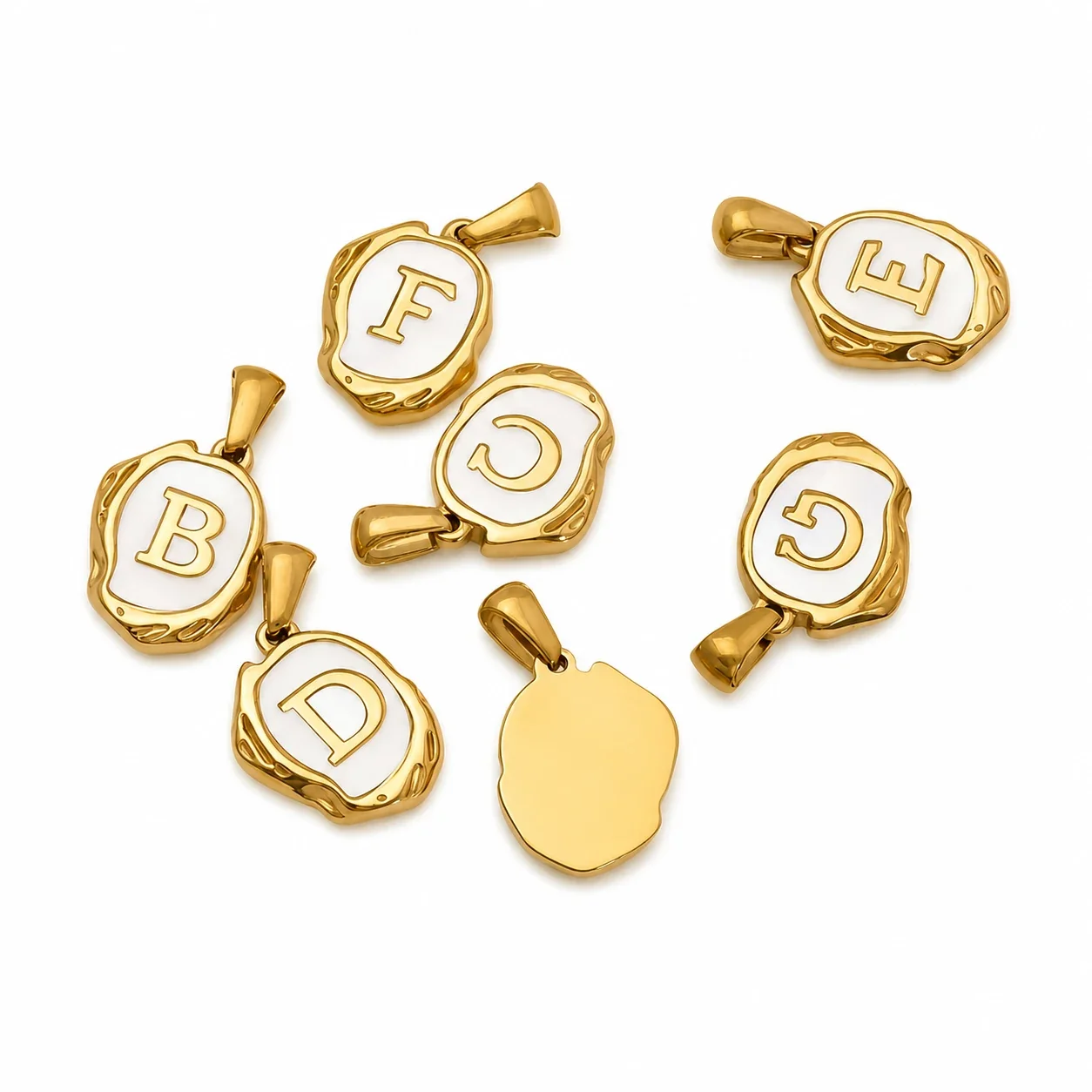 Personalised Gold-Plated Shell Initial Pendant
