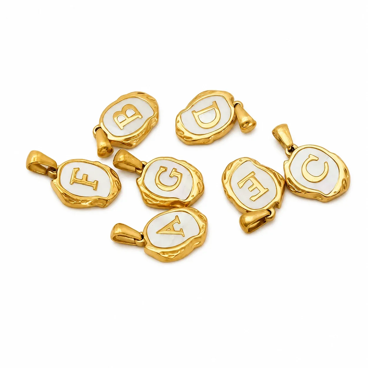 Personalised Gold-Plated Shell Initial Pendant
