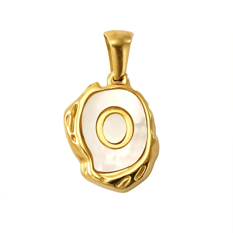 Personalised Gold-Plated Shell Initial Pendant - Gold Shell Letter O