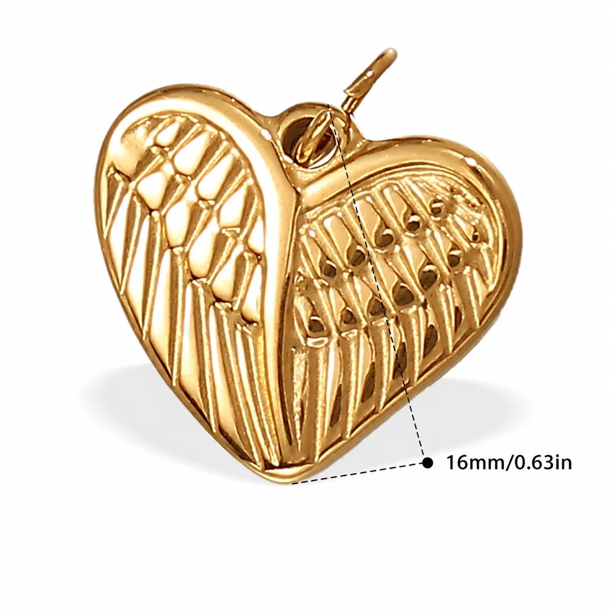 Double-Sided Motif Pendant in 18K Gold-Plated Stainless Steel - Gold Double-Sided Solid