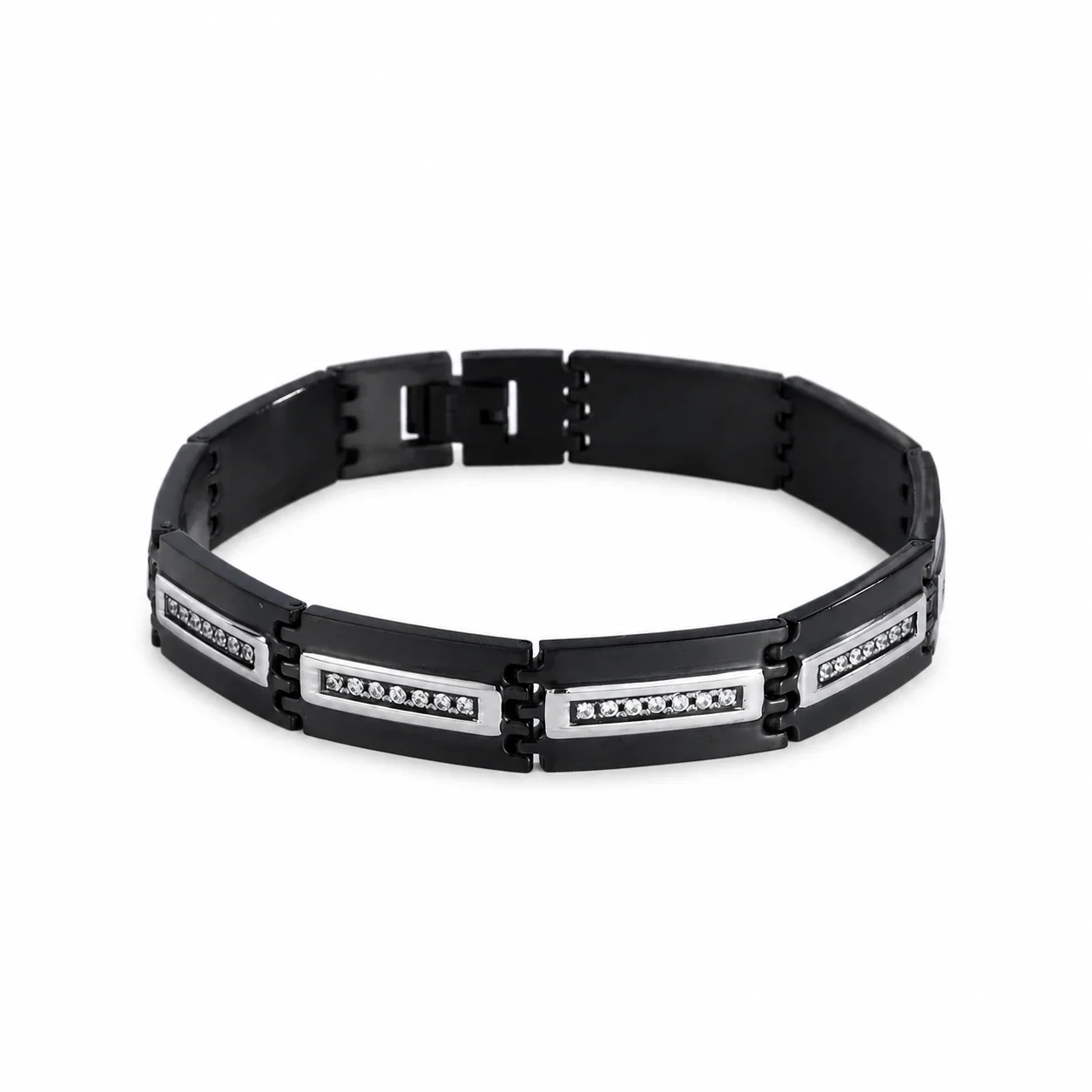 Bold 316 Stainless Steel Micro Pavé Link Bracelet