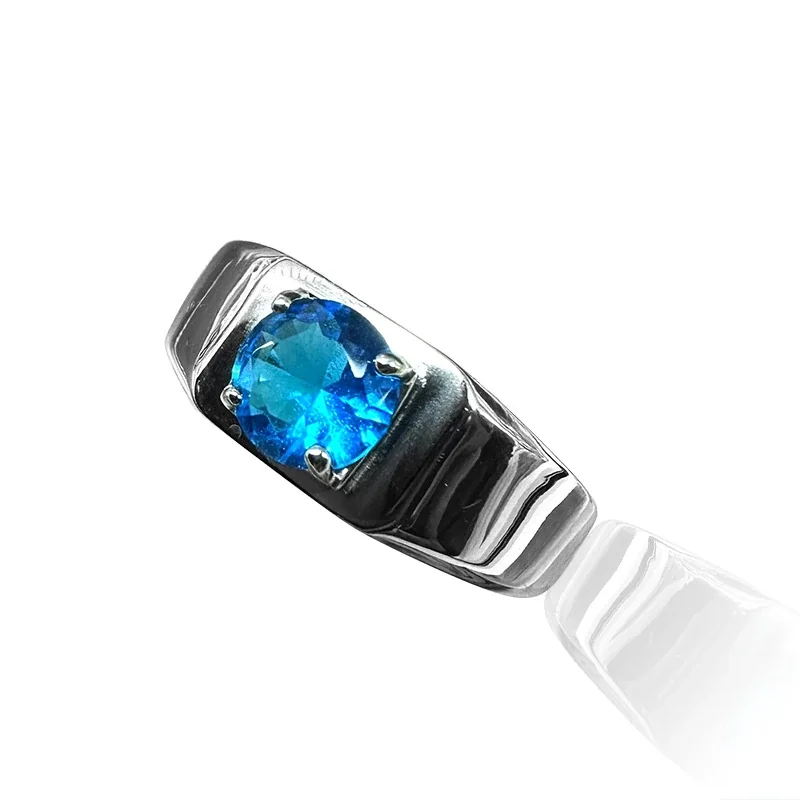 Bold 316 Stainless Steel Round Stone Signet Ring