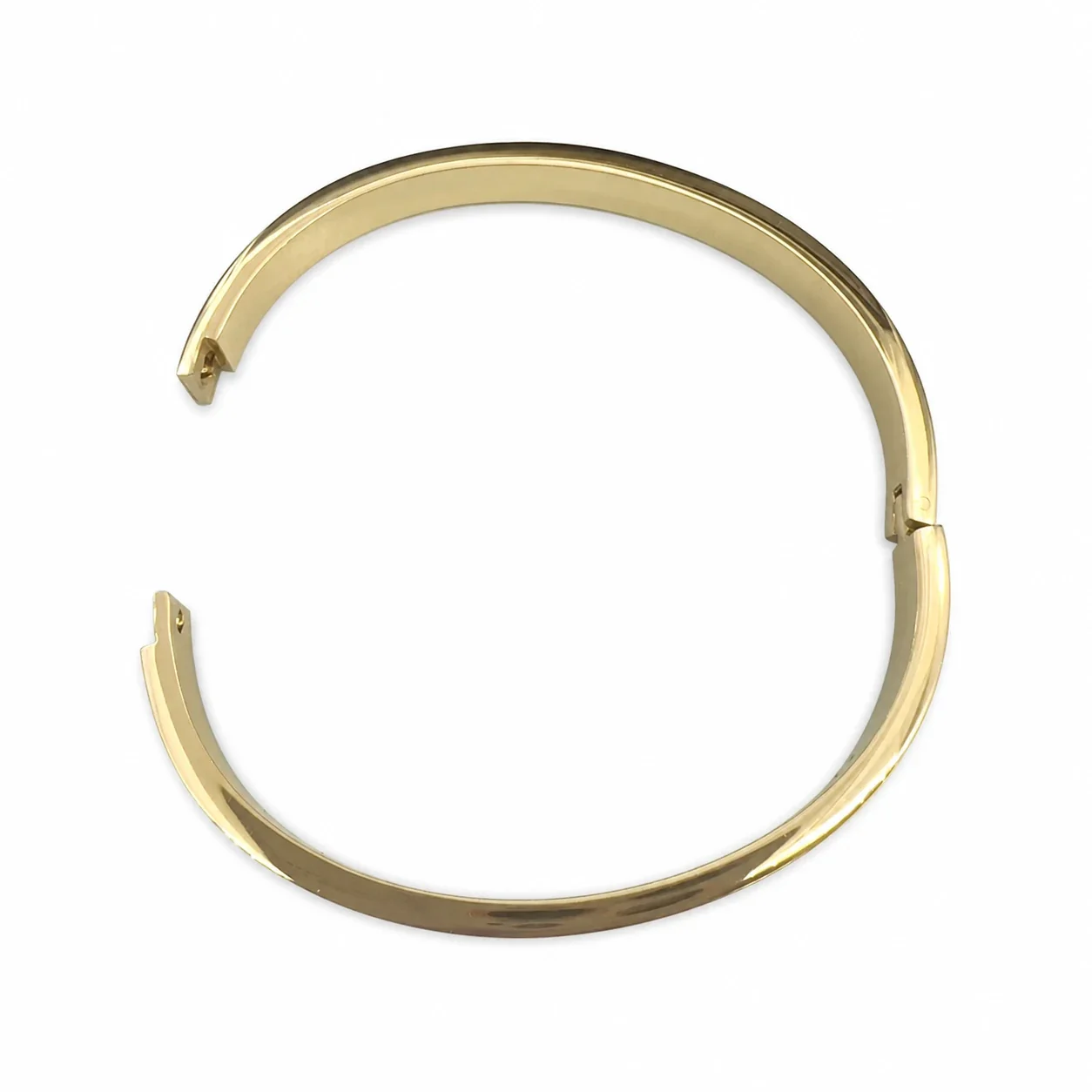 Polished Stainless Steel Screw-Hinge Bangle Bracelet