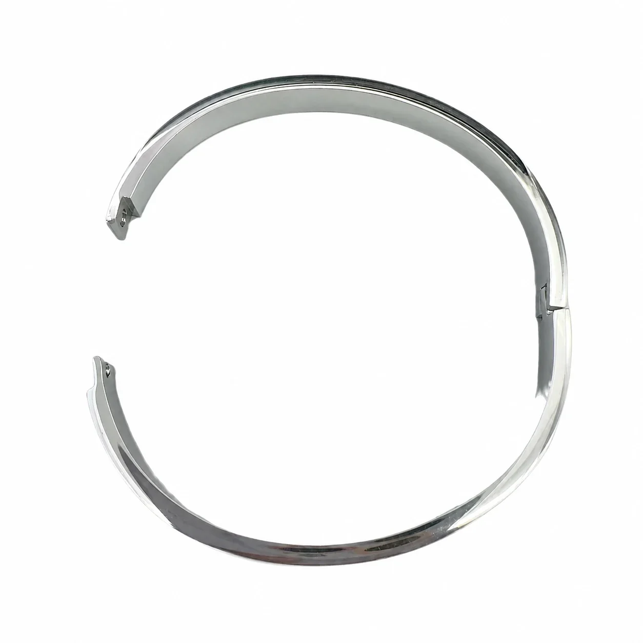 Polished Stainless Steel Screw-Hinge Bangle Bracelet