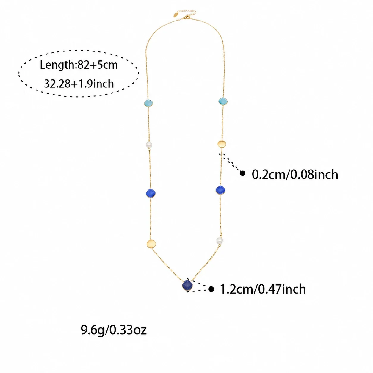 Jewelry Set Cat's-Eye Open Rings, 18K Gold-Plated Steel - Royal Blue Cat's-Eye Stone Open - 82+5 cm