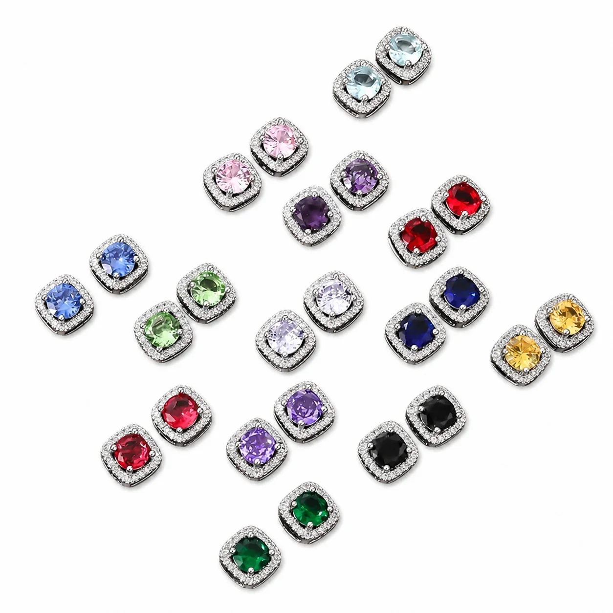 Radiant 316 Stainless Steel Cushion CZ Ear Cuffs
