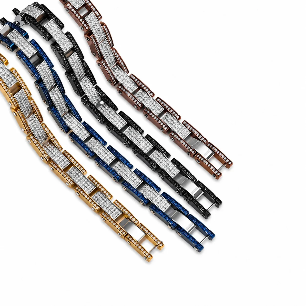 Bold 316 Stainless Steel Pavé Link Bracelet