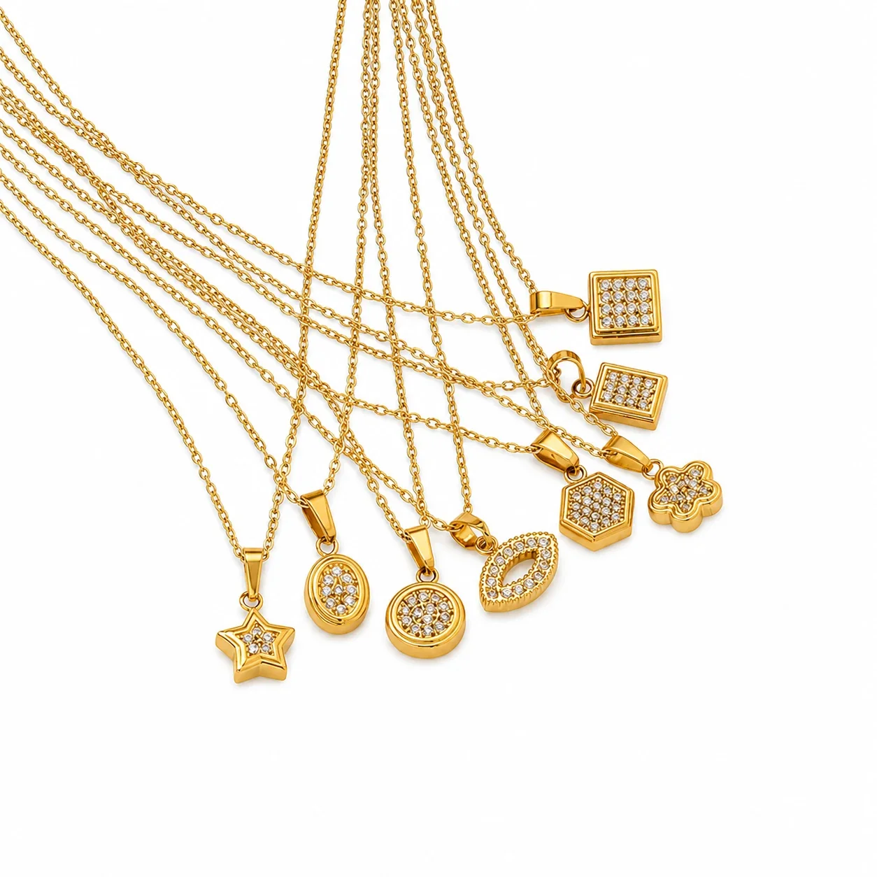 Dainty Stainless Steel Star Pendant Chain Necklace