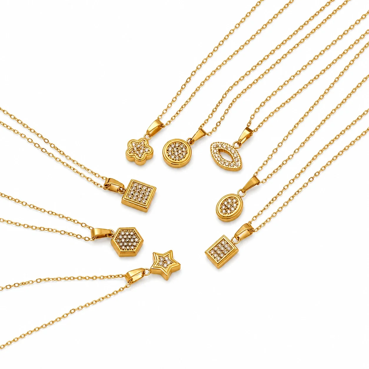 Dainty Stainless Steel Star Pendant Chain Necklace