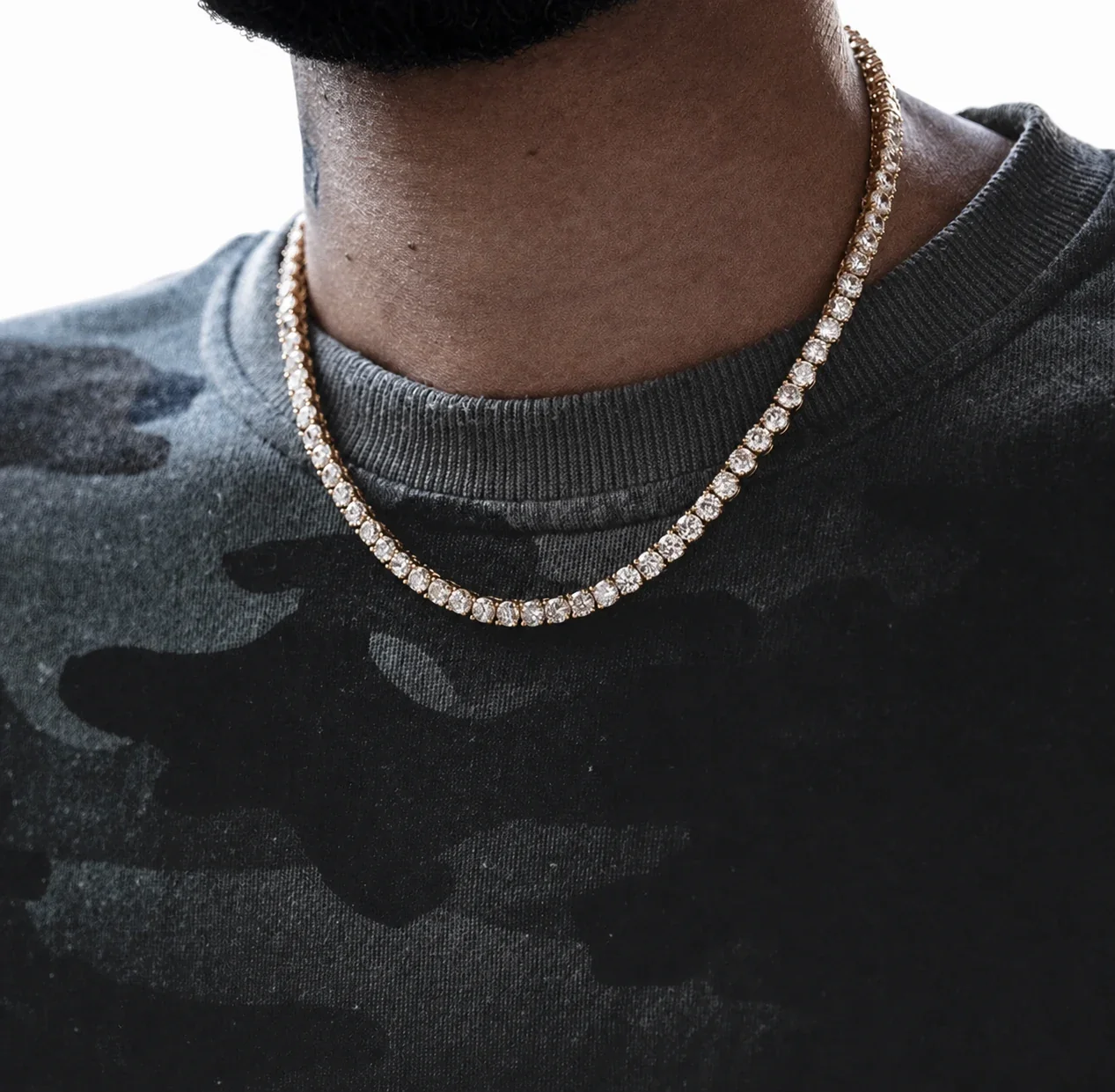 Iced 316 Stainless Steel CZ Tennis Chain Necklace