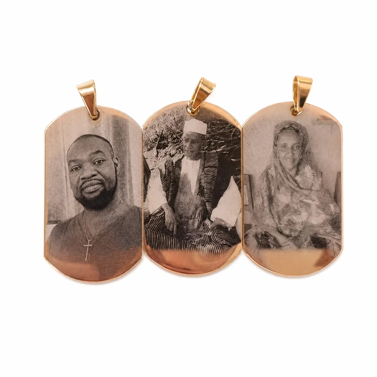 Stainless Steel Dog Tag Necklace with Photo Engraving