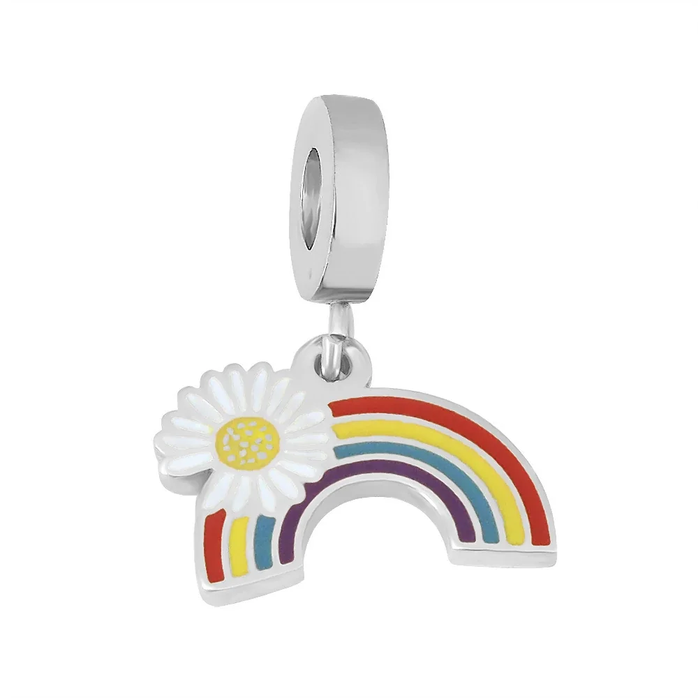 Playful 316 Stainless Steel Enamel Charm Pendant