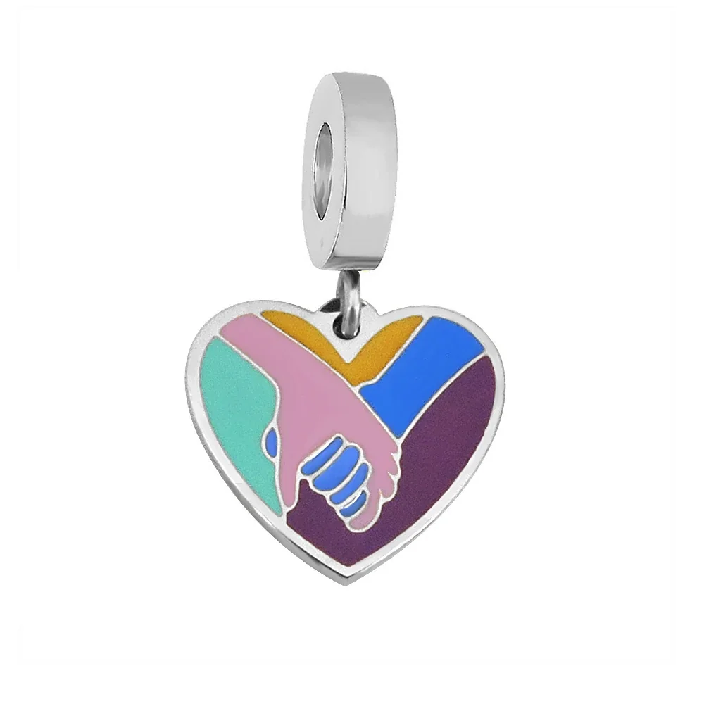 Playful 316 Stainless Steel Enamel Charm Pendant