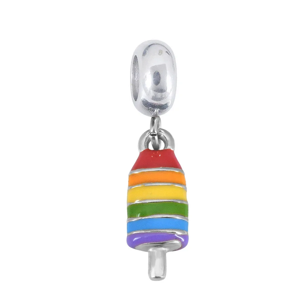 Playful 316 Stainless Steel Enamel Charm Pendant - Style