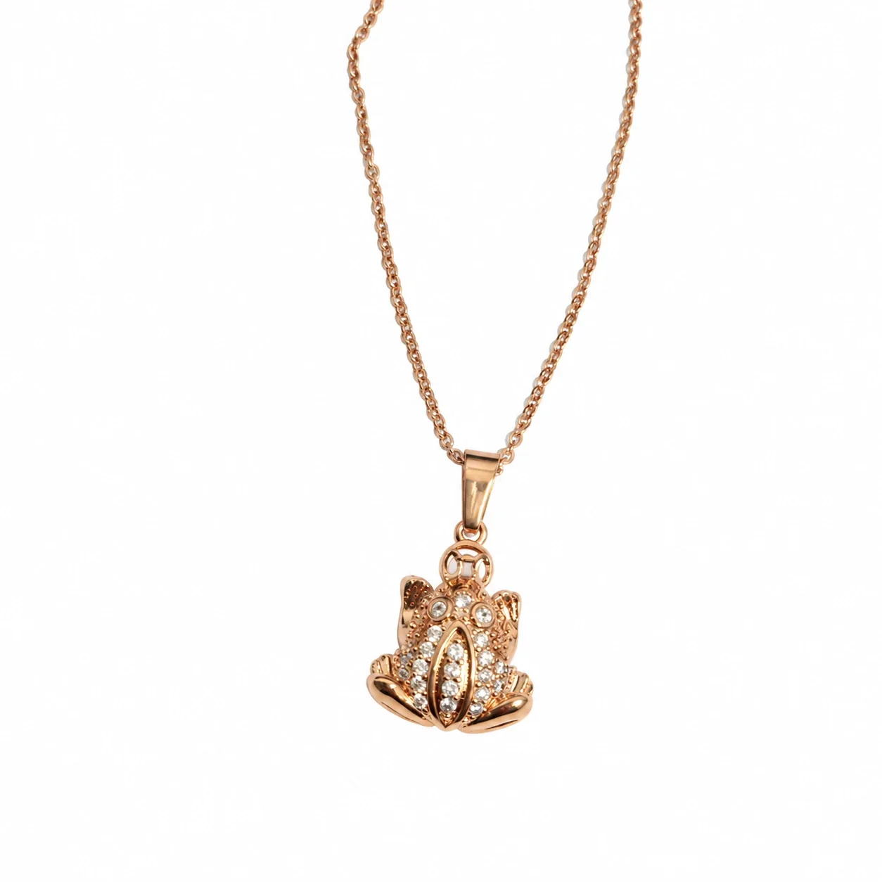 Daisy Pendant Necklace with Eight Petals in 18K Gold-Plated Steel - Toad