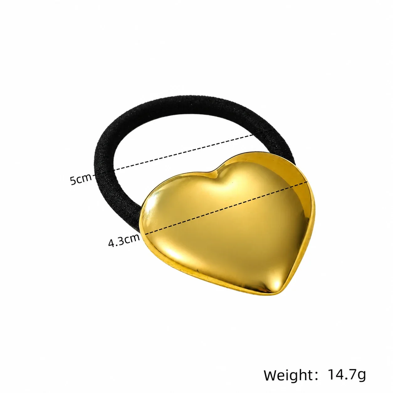 Foto del producto: Hair Tie with Geometric Link Slider in 18K Gold-Plated Steel