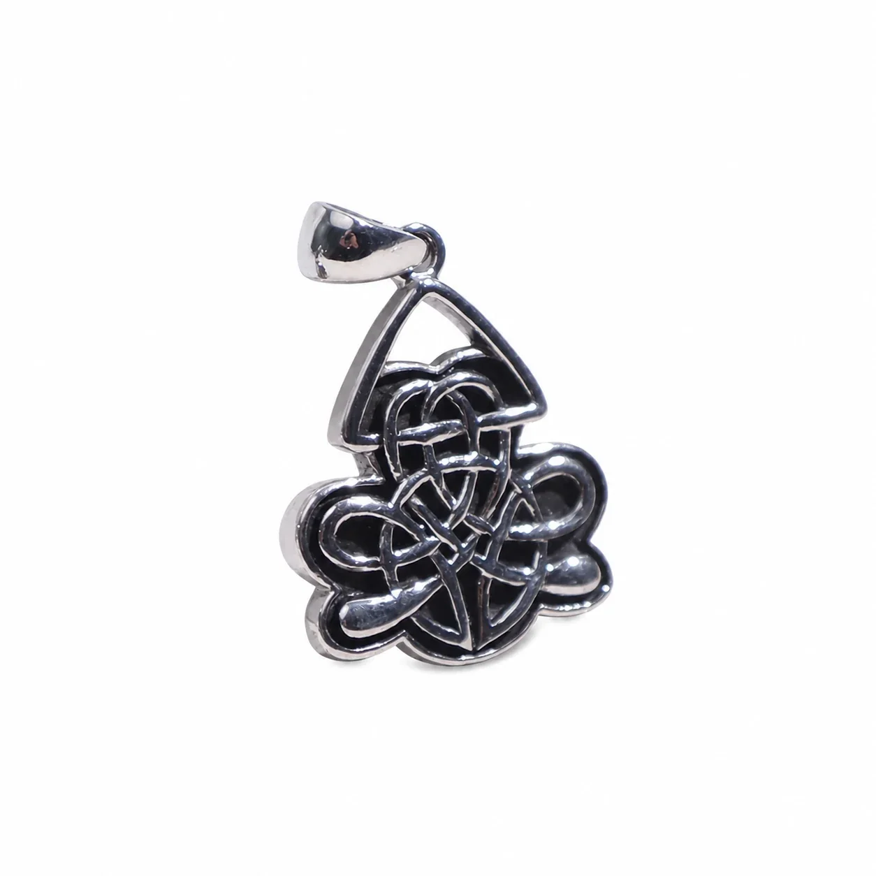 Sculptural 316 Stainless Steel Celtic Knot Pendant