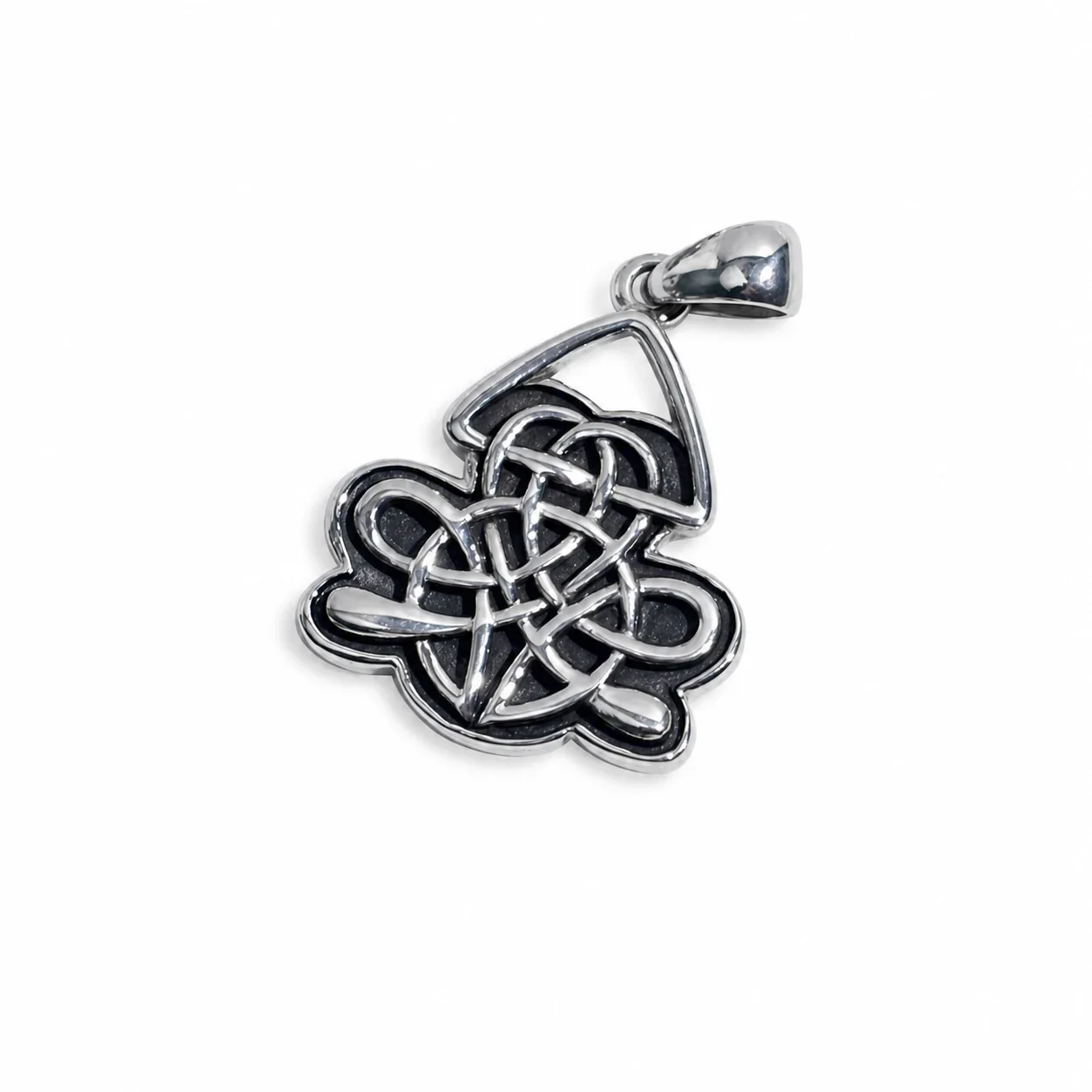 Sculptural 316 Stainless Steel Celtic Knot Pendant