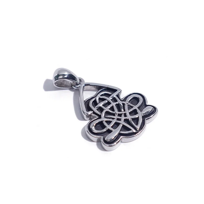 Sculptural 316 Stainless Steel Celtic Knot Pendant