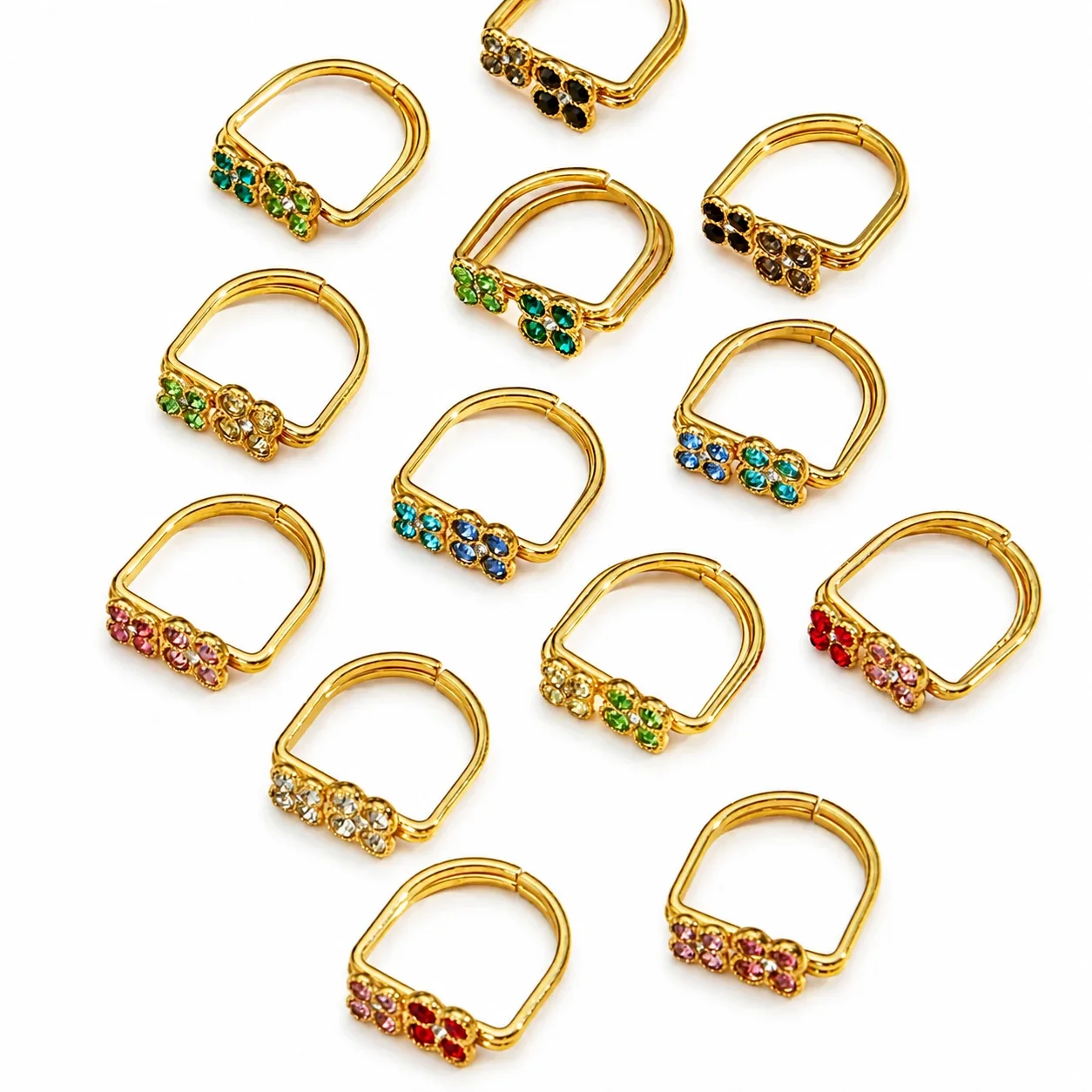 Playful Clover CZ 316L Stainless Steel Double-Band Ring